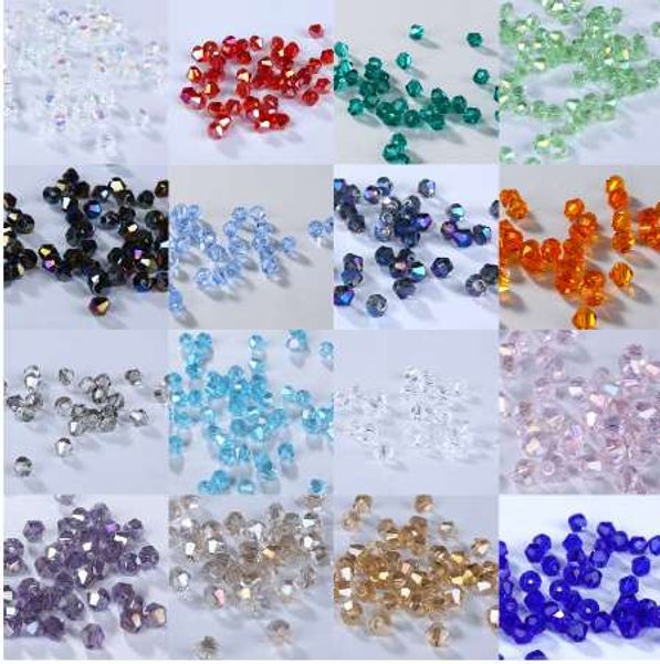 Vente en gros #5301 2mm 1000pcs perles de cristaux de verre toupie à facettes perle lâche entretoise perles bijoux à bricoler soi-même faisant U choisir la couleur