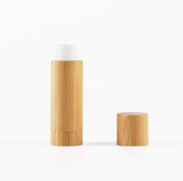 groothandel 5g verpakkingsflessen groothandel milieuvriendelijke lege bamboe lippenbalsem buis lippenstift voor cosmetische LL
