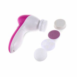 Vente en gros 5in1 Deep Clean Electric Facial Cleaner Face mini Skin Care Massager Scrubber Brush