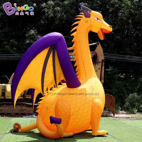 wholesale Les modèles gonflables de dragon volant de publicité d'événement extérieur de taille de 5M explosent le dragon de bande dessinée pour la décoration de partie avec des jouets de ventilateur