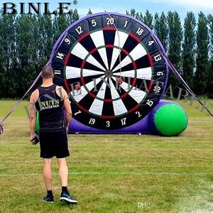 wholesale 5mH (16,5 pieds) avec 6 balles Chine fournit un jeu de fléchettes gonflable géant fou de football pour le jeu de cible de jeu de fléchettes en plein air