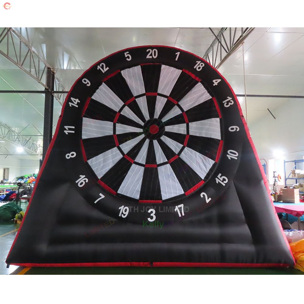 Toptan 5mh (16.5ft) 6balls ücretsiz gemi açık hava etkinlikleri 2024 şişme ayak dart futbol dartlar tahta spor oyunu satılık