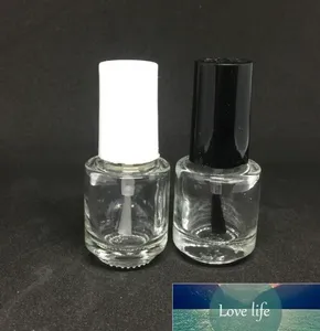 Venta al por mayor de 5 ml de vidrio vacío botella de esmalte de uñas corazón redondo forma cuadrada contenedor cosmético transparente botella de pegamento de uñas de vidrio transparente para muestra