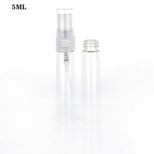 Groothandel 5 ml mini draagbare lege transparante glazen monsterparfumspuitfles voor reisverpakking