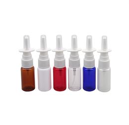 Venta al por mayor 5ML Botella de aerosol nasal Pulverizador de inyección directa PET Atomizador de plástico Cosmético Niebla Nariz Aerosol Botella de aerosol recargable 1PC JL1582