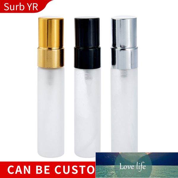 Venta al por mayor 5ML Parfum Frosting Travel Spray Bottle portátil con atomizador Perfume bomba de aluminio recargable