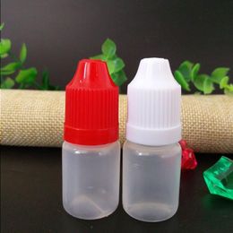 Flacons compte-gouttes en plastique de 5 ml en gros avec bouchons à l'épreuve des enfants LDPE E Flacon vide liquide Twvrp