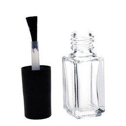 wholesale 5ml verre transparent bouteille de vernis à ongles outil de maquillage polonais contenants cosmétiques vides bouteille en verre à ongles avec brosse ZZ