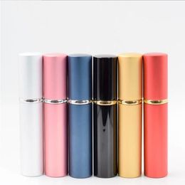 wholesale Bouteille de parfum rechargeable de voyage de 5 ml en aluminium anodisé compact atomiseur de parfum parfum en verre bouteille de parfum Fndcu