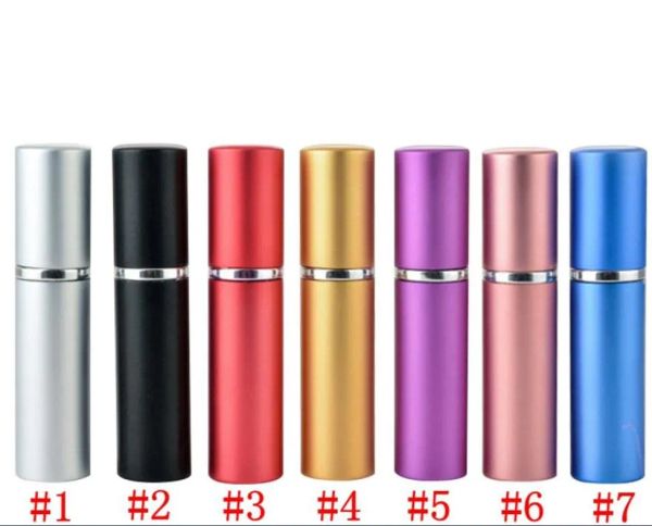 En gros de 5 ml de voyage de voyage rechargeable en aluminium Perfume pulvérisation floute anti-fuite Atomizer portable pour le parfum sur le Go ZZ