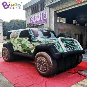 groothandel 5mLx2.5mWx2mH (16.5x8.2x6.5ft) buitenreclame opblaasbare militaire jeepmodellen opblaassimulatie auto-voertuigballonnen voor evenementendecoratie