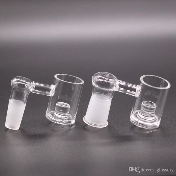 En gros 5mm d'épaisseur fond quartz noyau réacteur Banger narguilés avec manivelle en verre Carb Caps 10mm 14mm 18mm clous Bongs conduites d'eau