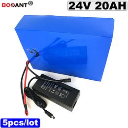 En gros 5 pièces batterie de vélo électrique 24v 20ah ebike batterie Lithium ion 18650 pour Bafang BBSHD 250W 500W moteur livraison gratuite