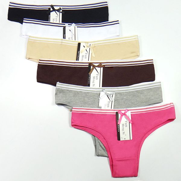 En gros 5pcs / lot Nouvelles culottes en coton pour femmes Girl Briefs Spot coton lady bikini sous-vêtements livraison gratuite