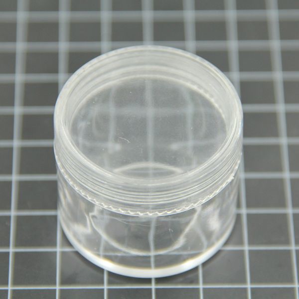 Vente en gros - 5pcs rond clair acrylique cylindre boîtes de rangement boite affichage conteneur étui de transport 39x32.5mm