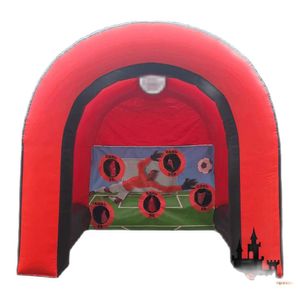 wholesale 5x2,4 m (16,4x8 pieds) Carnaval en plein air Sport Jeu de tir de football gonflable But de football Lancer Coup de pied de pénalité pour enfants et adultes