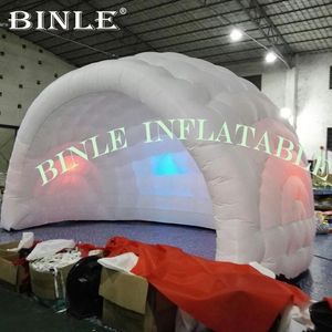 vente en gros tente demi-dôme gonflable rentable de 5x4x3,5 mètres avec barre lumineuse LED et kiosque de restauration pour fête de mariage fabriquée en Chine