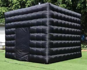 wholesale 5x5x3mH (16.5x16.5x10ft) Envío gratis exterior negro blanco interior inflable carpa cubo carpas cuadradas inflables fotomatón fotomatón con luz LED