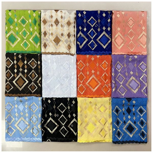 Al por mayor 6/12 piezas bufandas africanas bufandas de gran círculo bufanda musulmana de algodón grande de algodón gran tamaño para chales pashmina 240511