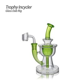 Groothandel 6,38 inch trofee mini -glas dab rig waterpijp met glazen banger