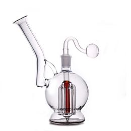 Groothandel 6 Arm Boom Perc Glazen Bong Waterpijp Dikke Rokende Waterpijp Heady Dab Rigs Ashcatcher Waterpijpen Beker Shisha met 14mm Kom Oliebrander Pijp