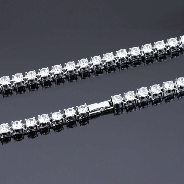 Bracelet de Tennis en diamant blanc glacé de 6 Mm, collier chaîne Hip Hop, bijoux pour hommes et femmes, vente en gros