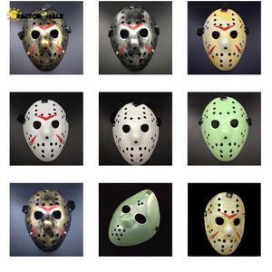 Gros 6 Style Masques de mascarade complets Jason Cosplay Masque de crâne Jason vs Vendredi Horreur Hockey Costume d'Halloween Masque Effrayant Masques de Fête du Festival F0224