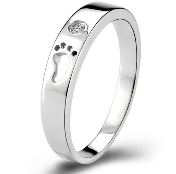 Gros-60% de réduction sur les bagues d'orteil en argent pour femmes / hommes Bague de fiançailles en argent sterling 925 Bague Love Crystal Jewelry Bague Aneis Ulove J013