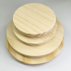 wholesale 60 mm 70 mm 80 mm 90 mm 100 mm 110 mm Tapas de madera reutilizables con sello de silicona Tapa del tazón para vela Tarro Tapa Taza de agua LOGOTIPO personalizable