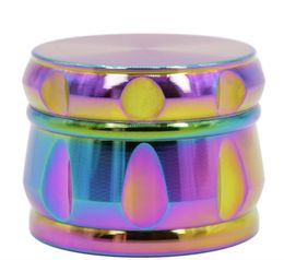 Groothandel 63mm Rainbow Sharpstone Tabacco Grinder Zinklegering Kwaliteit Scherpe Steen Herb Rook dey Herb Grinder om te roken