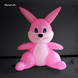wholesale 6m 19.7ft Publicidad Rosa Inflable Conejo Animal de Dibujos Animados Globo Aire Explotar Conejito de Pascua para Evento