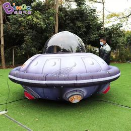 En gros 6mD (20ft) avec ventilateur gonflable exquis vaisseau spatial Ufo ballons modèles pour décoration jouets sports