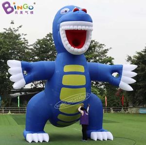Personnage gonflable de dinosaure de dessin animé de dinosaure animal gonflable de publicité extérieure géante de 6 mH (20 pieds) pour la décoration de zoo de fête d'événement avec des jouets de ventilateur de ventilateur d'air