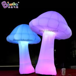 wholesale 6 mH (20 pieds) avec ventilateur Plantes de simulation personnalisées Champignon gonflable avec lumières Jouets Sports Gonflage Champignon artificiel pour la décoration d'événements de fête