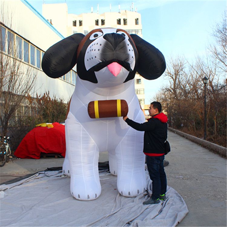 6MH (20ft) med blåsig jätteuppblåsbar hund för julhändelsedekorationer