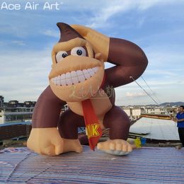 wholesale 6mH (20ft) avec ventilateur gonflable événement singe décoration extérieure modèle de mascotte de gorille orang-outan pour le carnaval ou la publicité de la fête de la bière