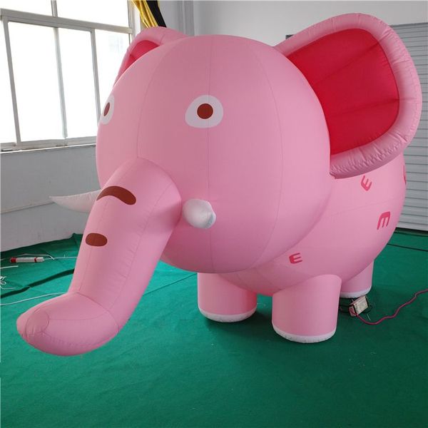 En gros de 6mh (20 pieds) avec du ventilateur en vente en gros, un animal gonflable d'éléphant pour une décoration de scène musicale