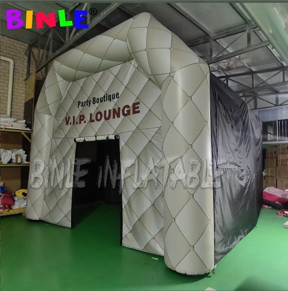 wholesale Salon VIP gonflable mobile extérieur de 6mlx4.5mwx4mh (20x14.5x13ft) avec tente de discothèque à fenêtres transparentes géantes pub disco pour garden party