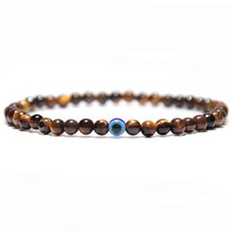 Groothandel 6 mm kralen armband voor mannen, natuurlijke turquoise tijger eye kralen handgemaakte cadeau sieraden heren armbanden