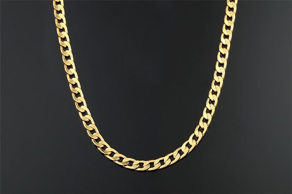 Venta al por mayor- 6 mm Hip hop Joyas de acero inoxidable Chapado en alto pulido Miami Cuban Link Collar Hombres Punk Curb Chain Butterfly Clas