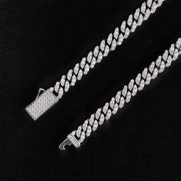 Collier et Bracelet en diamant Hip Hop Vvs, 6Mm, livraison directe, chaîne en Moissanite à maillons cubains glacés, vente en gros