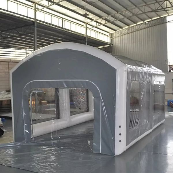 wholesale Tente de voiture gonflable extérieure hermétique de 6x3x3m Tente d'air fermée Tente de nettoyage de réparation de réparation de voiture de salle de travail de peinture de camion mobile avec pompe à air