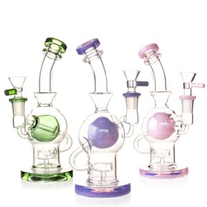 Groothandel 7 '' Seed Of Life Ball Rig Glazen Bong 14.5mm Vrouwelijke gezamenlijke Waterleidingen Dab Rig 5 MM Dik met Glazen Bowlfree verzending BJ