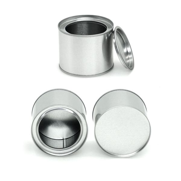 wholesale 73X60MM Aluminium Metal Can Jar Comestic Portable Tinplate Round pour Candle Can