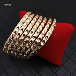 Groothandel 7 stks Bangle Sets Goud Geometrische Desgin Marokkaanse Sieraden Armbanden Voor Dames Gelaagde Hand Bangle Armbanden Q0719