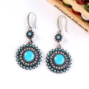 Vente en gros - 8 couleurs boucles d'oreilles de créateurs de luxe boho femmes bijoux avec cristal et résine modèle no. NE1118