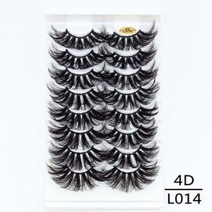 Venta al por mayor 8 pares de pestañas de visón 3D de 25 mm Pestañas dramáticas Extensión de pestañas falsas tenues Volumen Faux Cils Herramientas de maquillaje de ojos