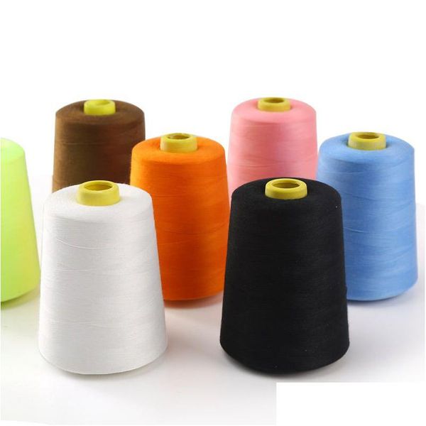 Fil à coudre en Polyester résistant à l'usure, 8000 yards, pour broderie, couleur Mti, qualité, Textiles de maison, livraison directe, vente en gros