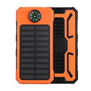 Wholesale -20000mAh Solar Power Bank Charger Externe back-up batterij met doos voor iPhone iPad Samsung mobiele telefoon
