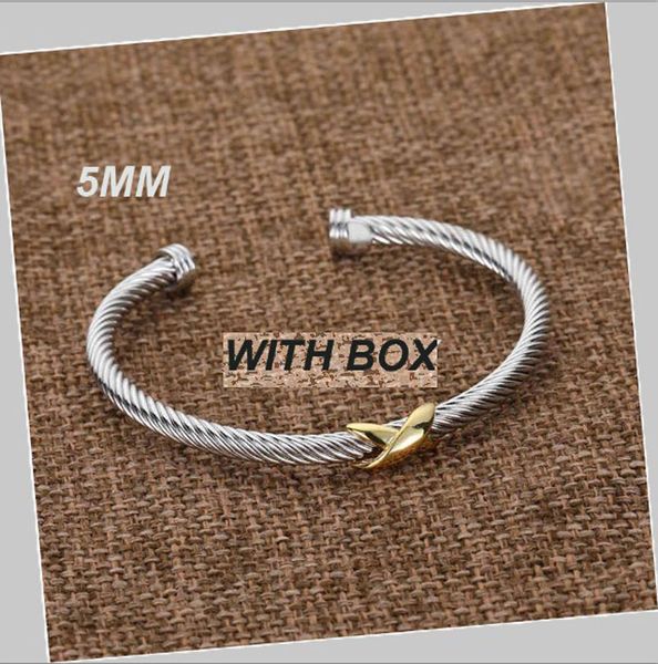 wholesale 882174789 bracelet bijoux de créateur classique rétro bracelet torsadé en or créateur-mode-bijoux-twisted-x-bracelet bracelet croisé bracelet twist X charme